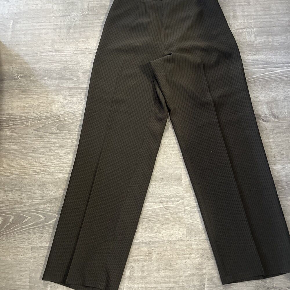Vintage Kasper , Y2K, Tailored Women’s Brown Pin Striped Trousers Size 10 P